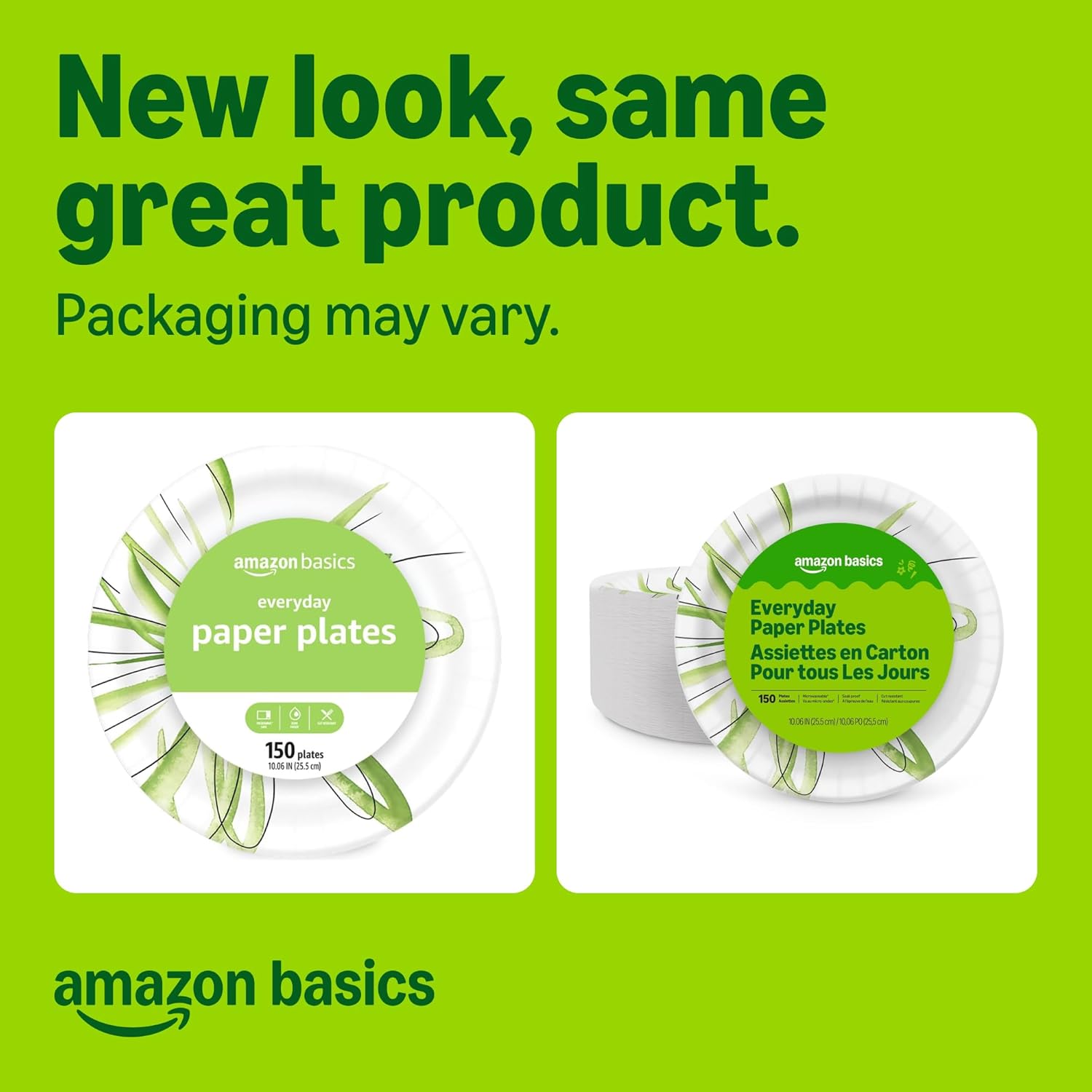 Thumbnail 1 de Amazon Basics Disposable Paper Plates, 10-Inch, 150-Count