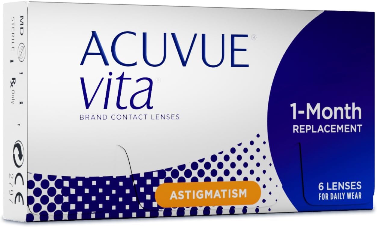 Thumbnail 1 de ACUVUE Vita for Astigmatism Monatslinsen – 6er-Pack, BC 8,6 | DIA 14,5 | CYL -2,25 | Achse 80 | Dioptrien -0,25