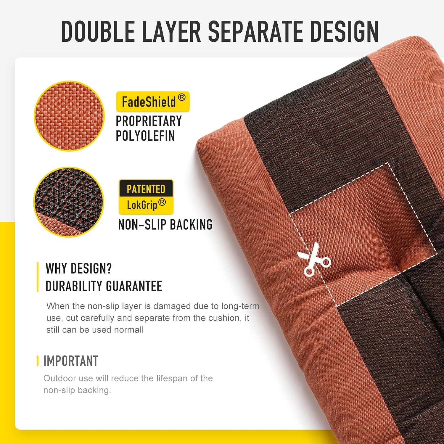 Thumbnail 4 de SUNROX LokGrip Memory Foam Bench Cushion 48x16x4