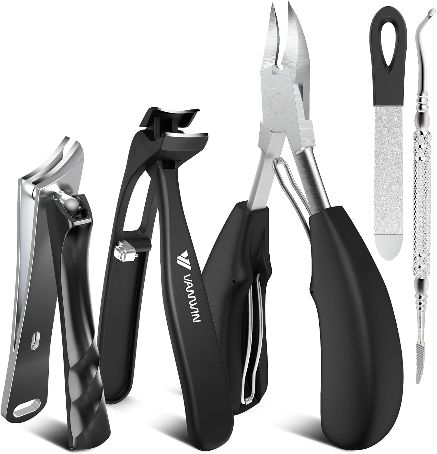 Detalle de VANWIN Coupe-Ongles Épais – Kit 5-en-1 Professionnel pour Ongles Épais (acier inoxydable)