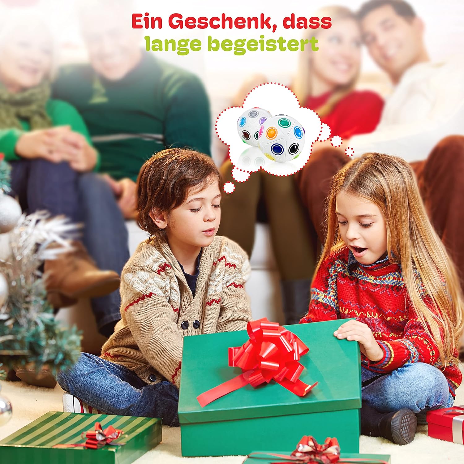 Thumbnail 6 de CUBIDI® Original Regenbogenball mit 19 Kugeln – 3D-Kugellabyrinth-Brainteaser für Kinder & Erwachsene ab 4 Jahren