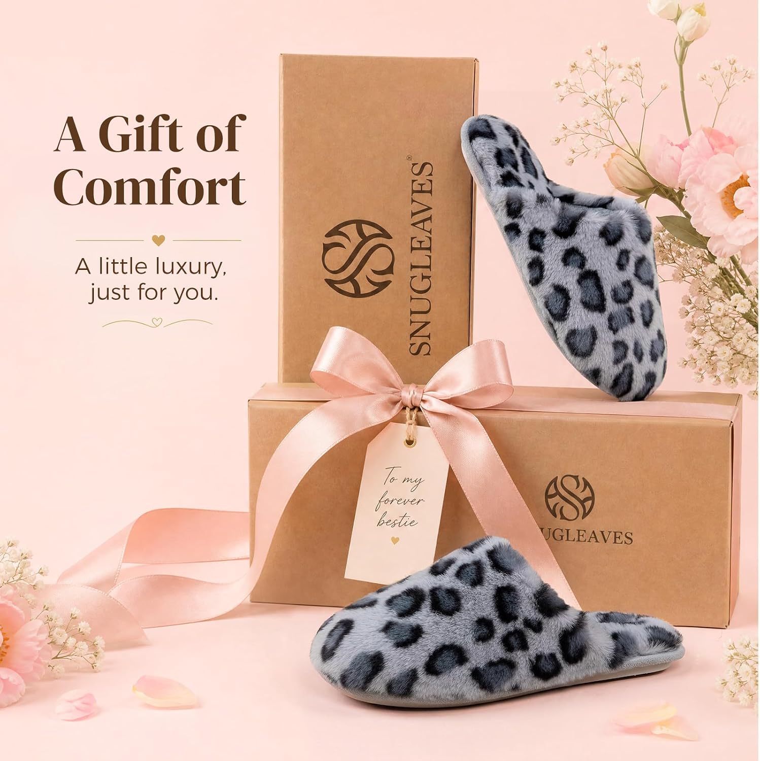 Thumbnail 6 de Snug Leaves Fuzzy Scuff Slippers 5-6
