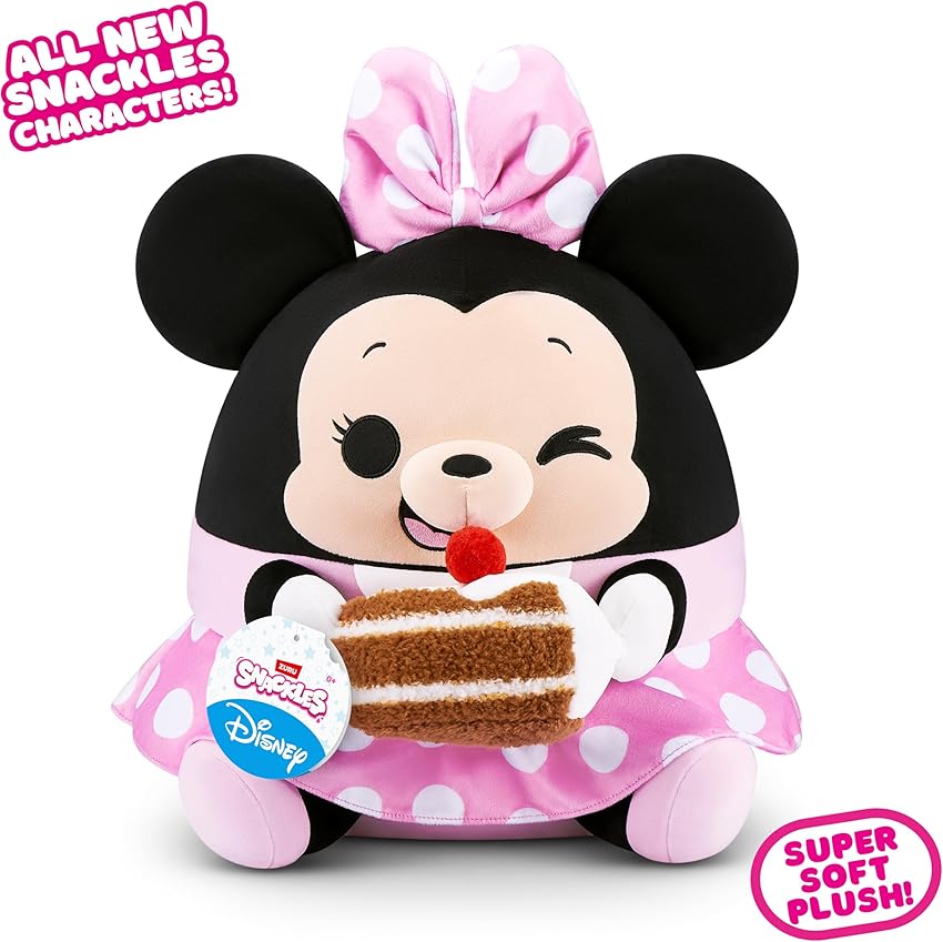 Detalle 1 de Snackles Peluche Minnie Disney ZURU 35 cm con accesorio de snacks
