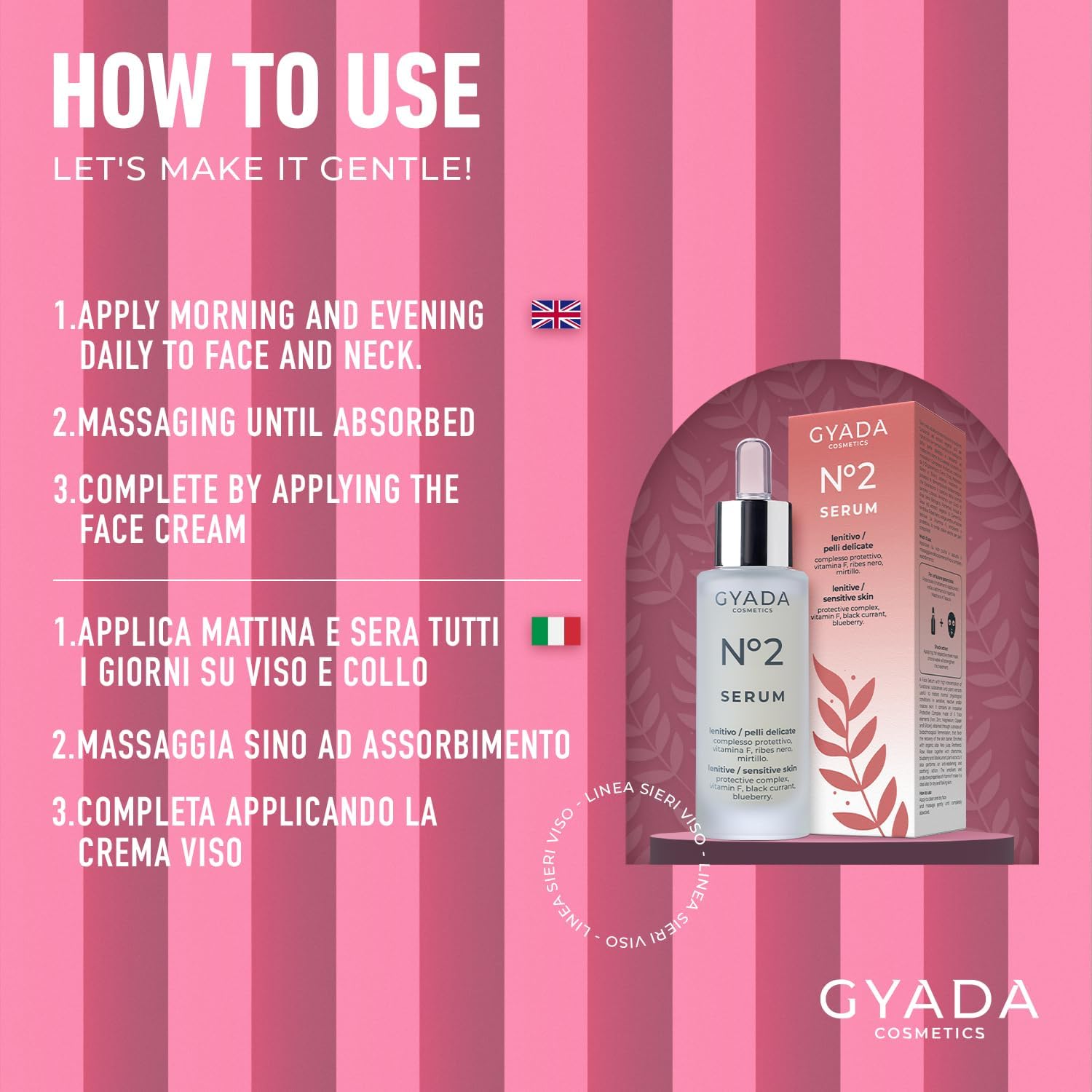 Thumbnail 3 de GYADA COSMETICS Siero Viso Lenitivo N.2 con Aloe Vera per pelli sensibili, reattive e con couperose (30 ml)