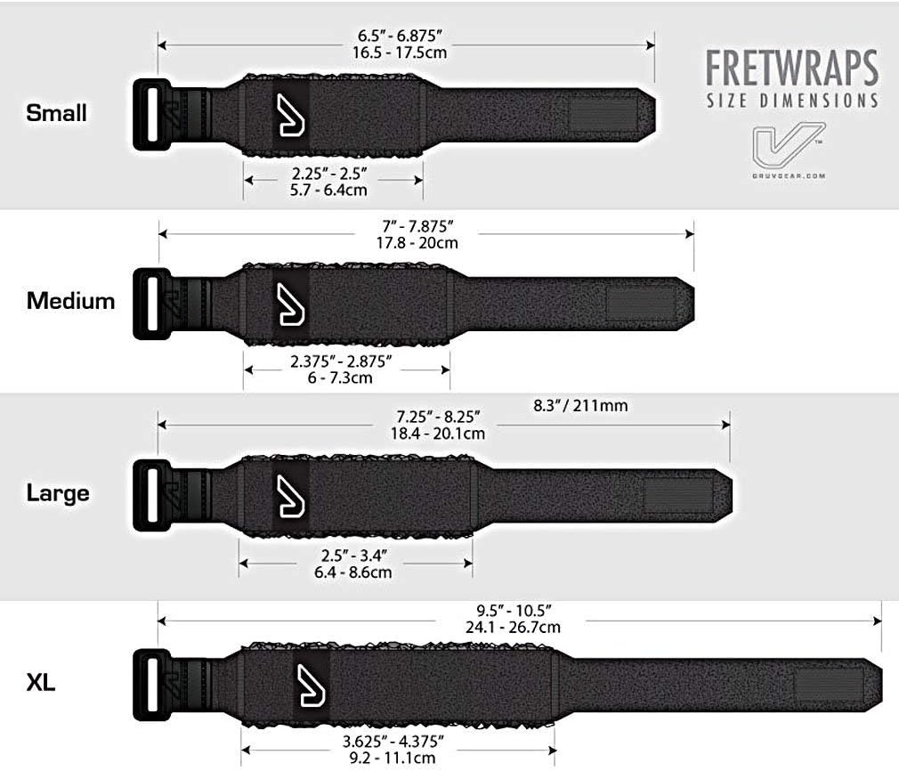 Detalle de Gruv Gear FW-1PK-MD Fret Wrap, Medium Black for 5-String Bass and 7-String Guitar