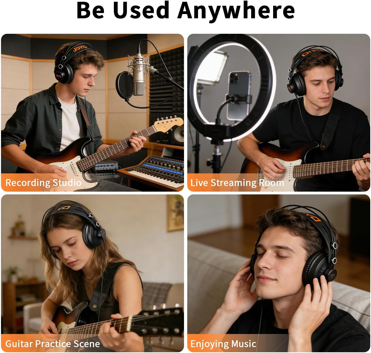 Thumbnail 6 de JOYO JMH-02 Studio Monitor Headphones, 50mm Drivers, Closed-Back Design