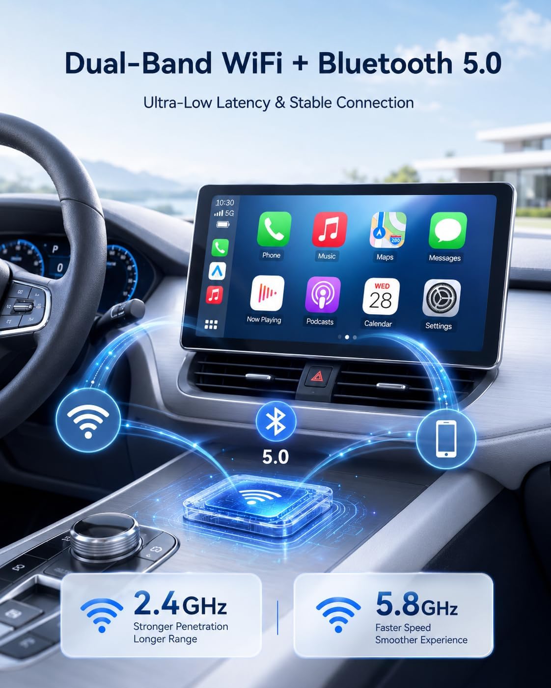 Detalle de Hyphoon Wireless CarPlay Adapter USB-C