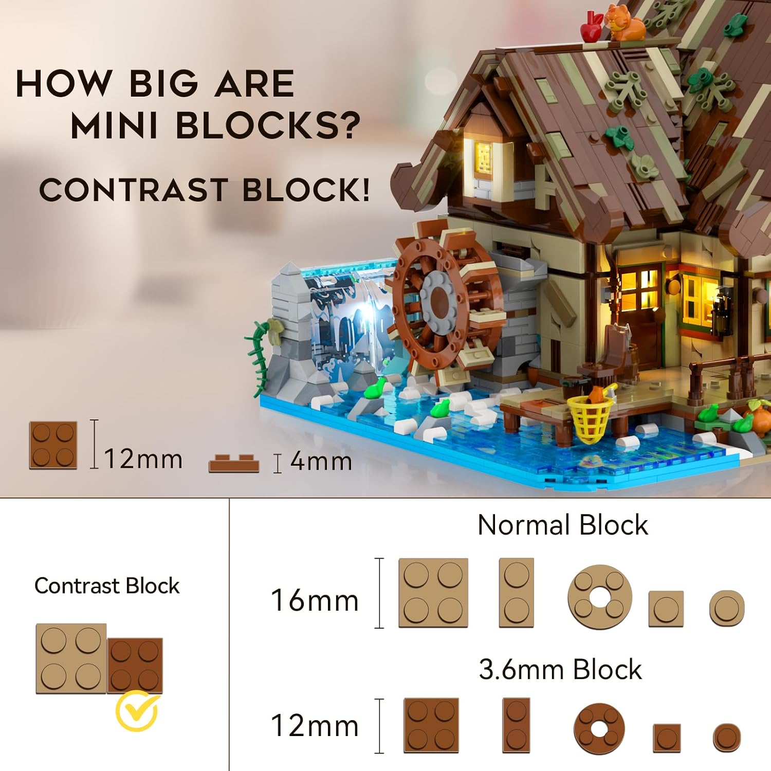 Thumbnail 4 de INSOON Wood Cabin Building Set with Light
