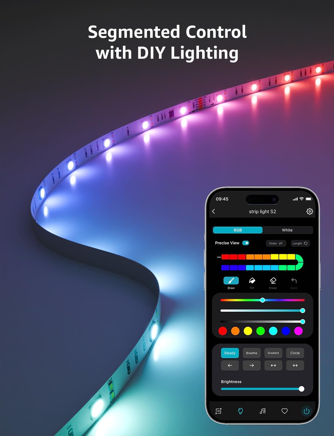Thumbnail 4 de Lepro S2 AI Smart LED Strip Light 5M RGBW+IC: AI lighting designer with voice control