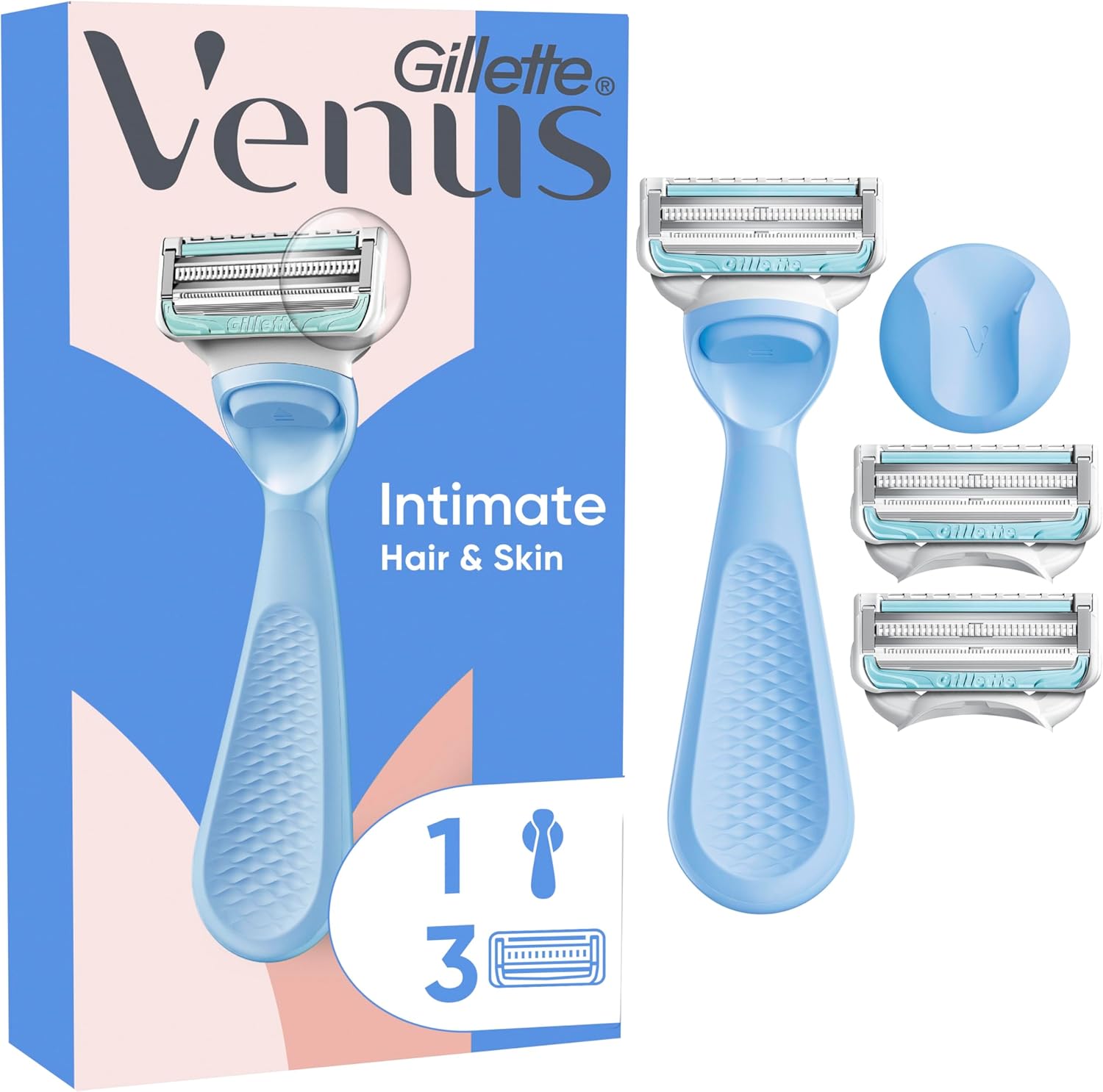 Detalle de Gillette Venus Intimate pour le maillot : rasoir femme réutilisable + 3 recharges de lames