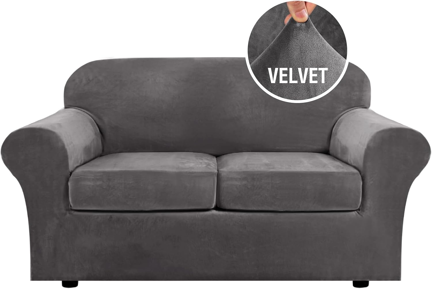 Detalle de H.VERSAILTEX Real Velvet Plush Sofa Cover 72"