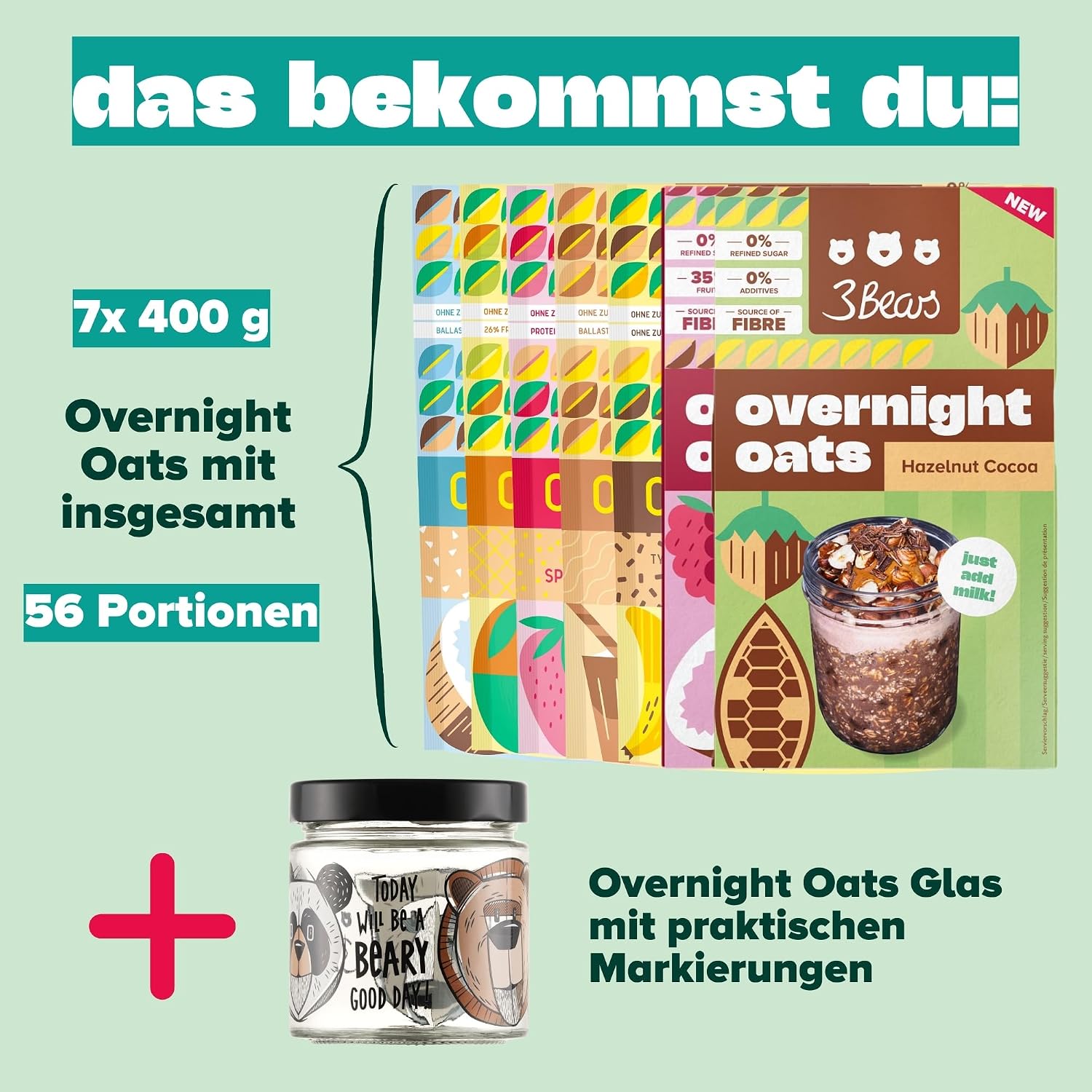 Thumbnail 5 de 3Bears Overnight Oats Lover-Set 7x400g 🥣