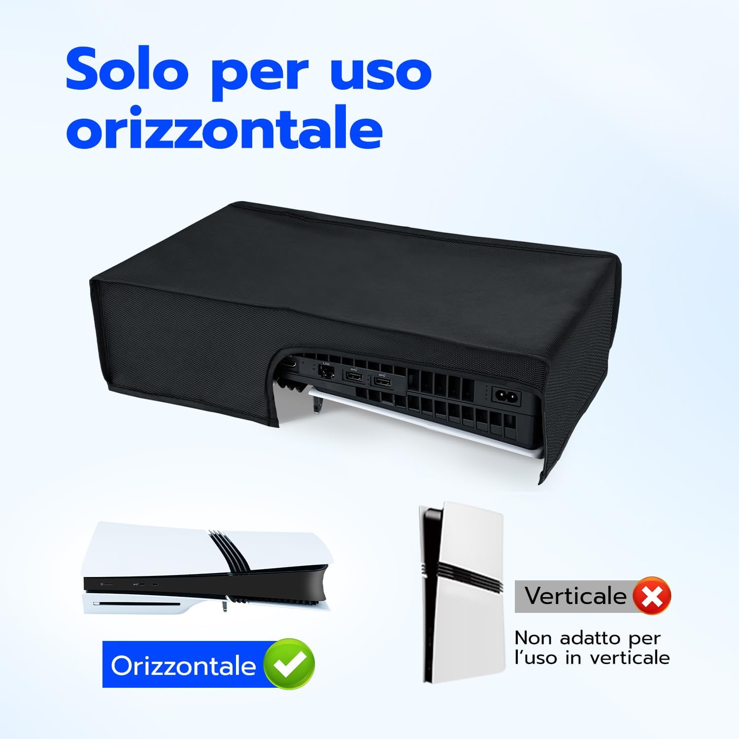 Thumbnail 3 de Tolesum copertura orizzontale antipolvere PS5 Pro con tessuto Oxford, antipolvere e protezione antigraffio (non per PS5/PS5 Slim)