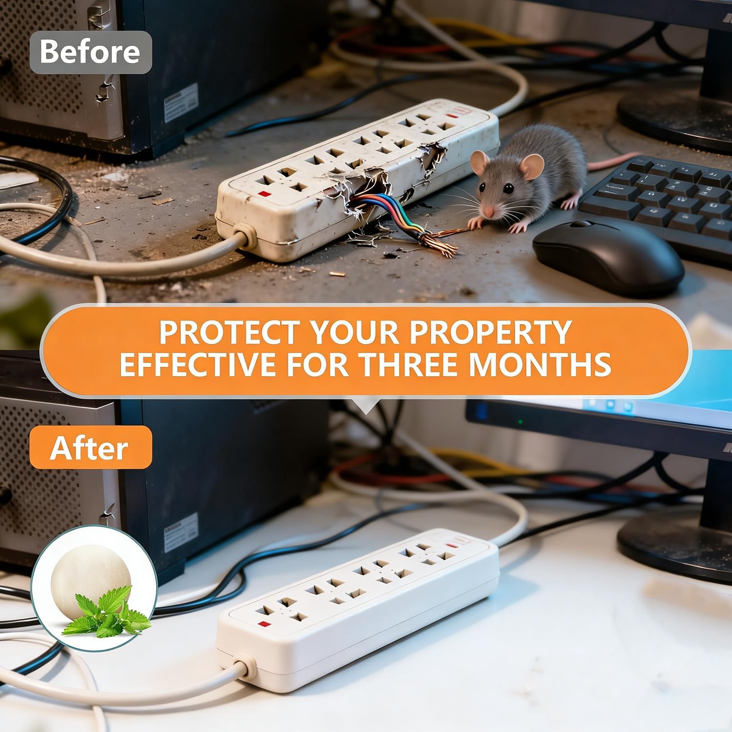 Thumbnail 5 de Mouse & Rat Rodent Repellent Natural Peppermint Oil – 10 Packs