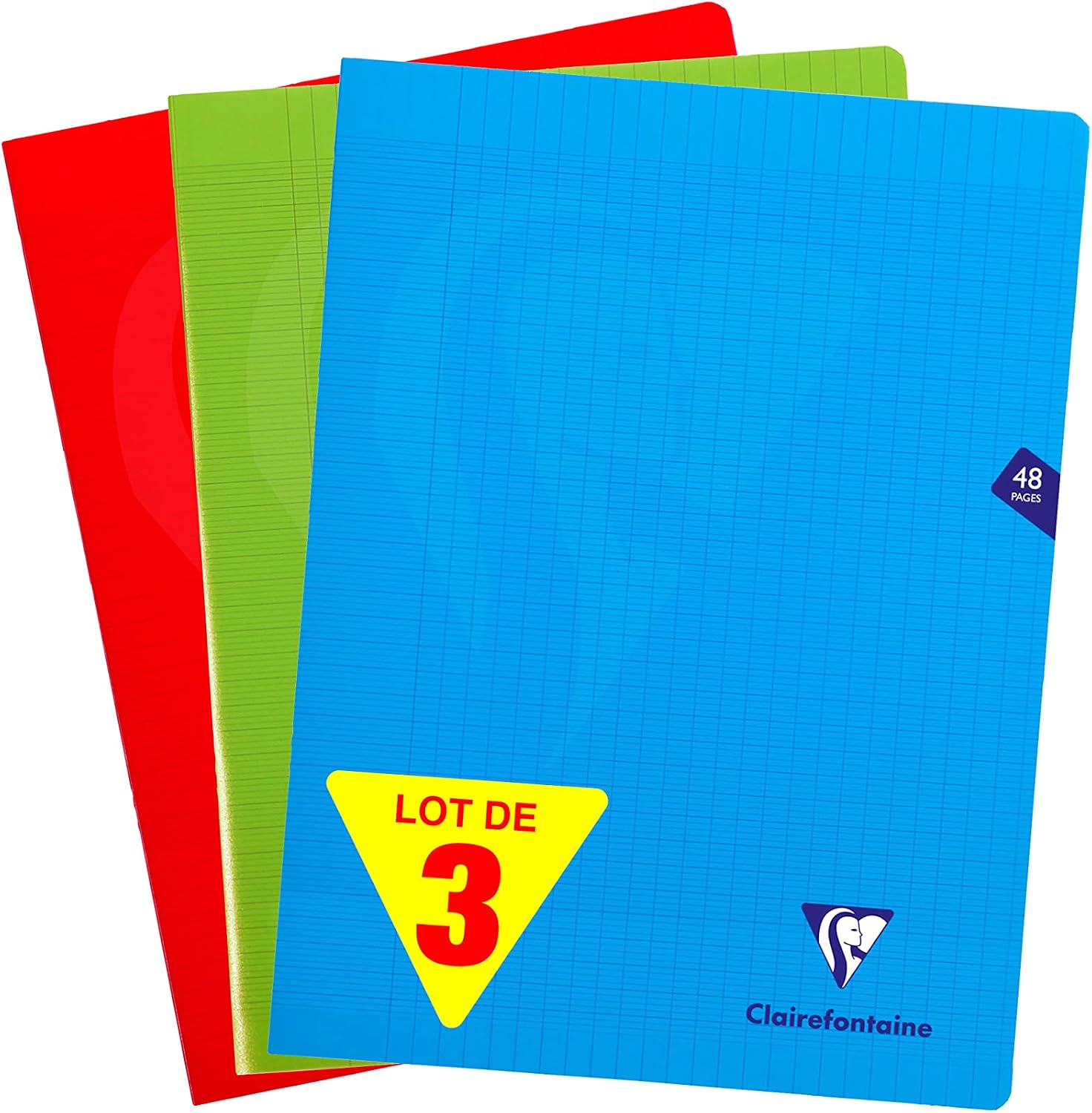 Thumbnail 6 de Clairefontaine Lot de 9 Cahiers Agrafés Mimesys 24x32 cm – Couvertures Polypro assorties