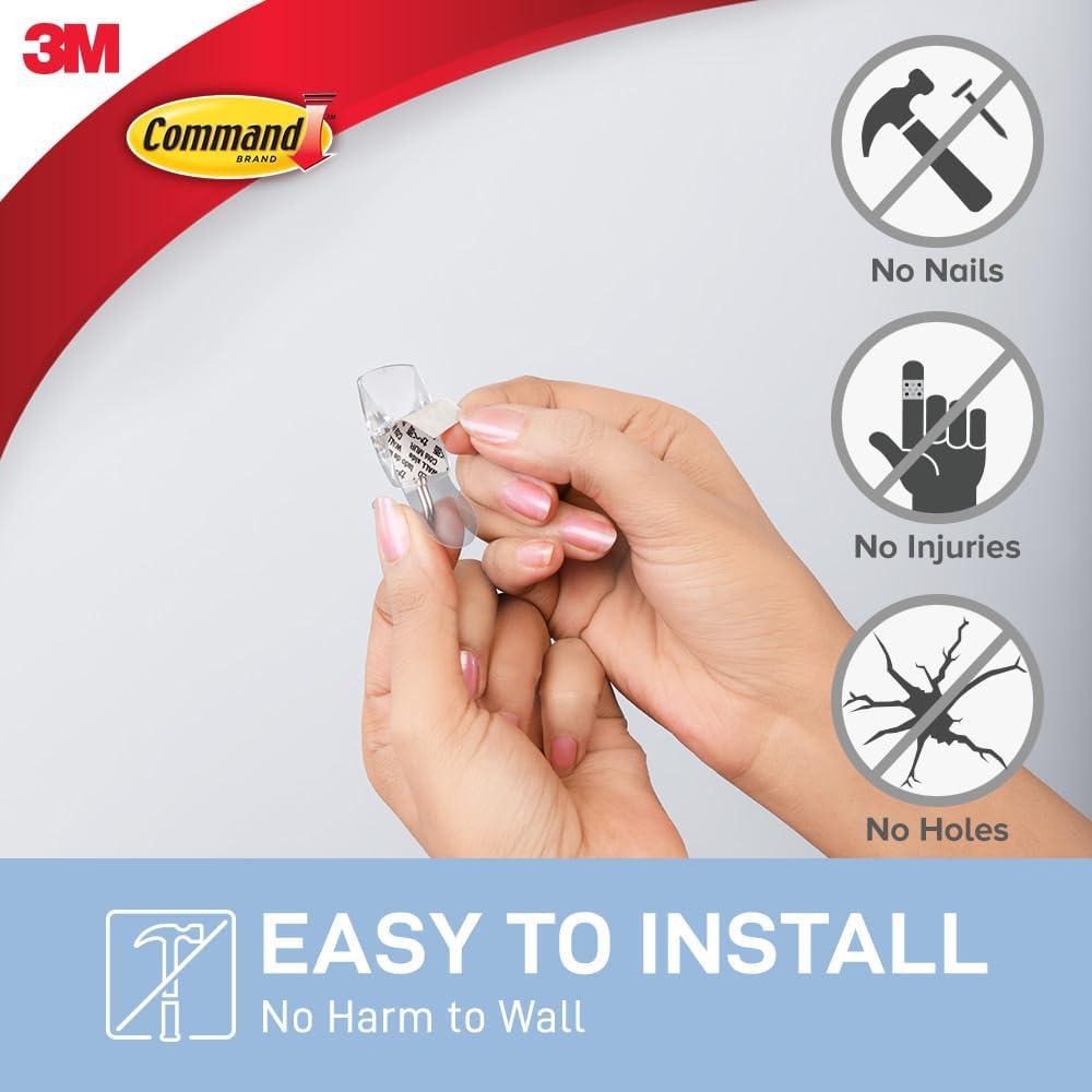 Thumbnail 4 de Command Clear Wire Hanger Hook value pack 9 hooks