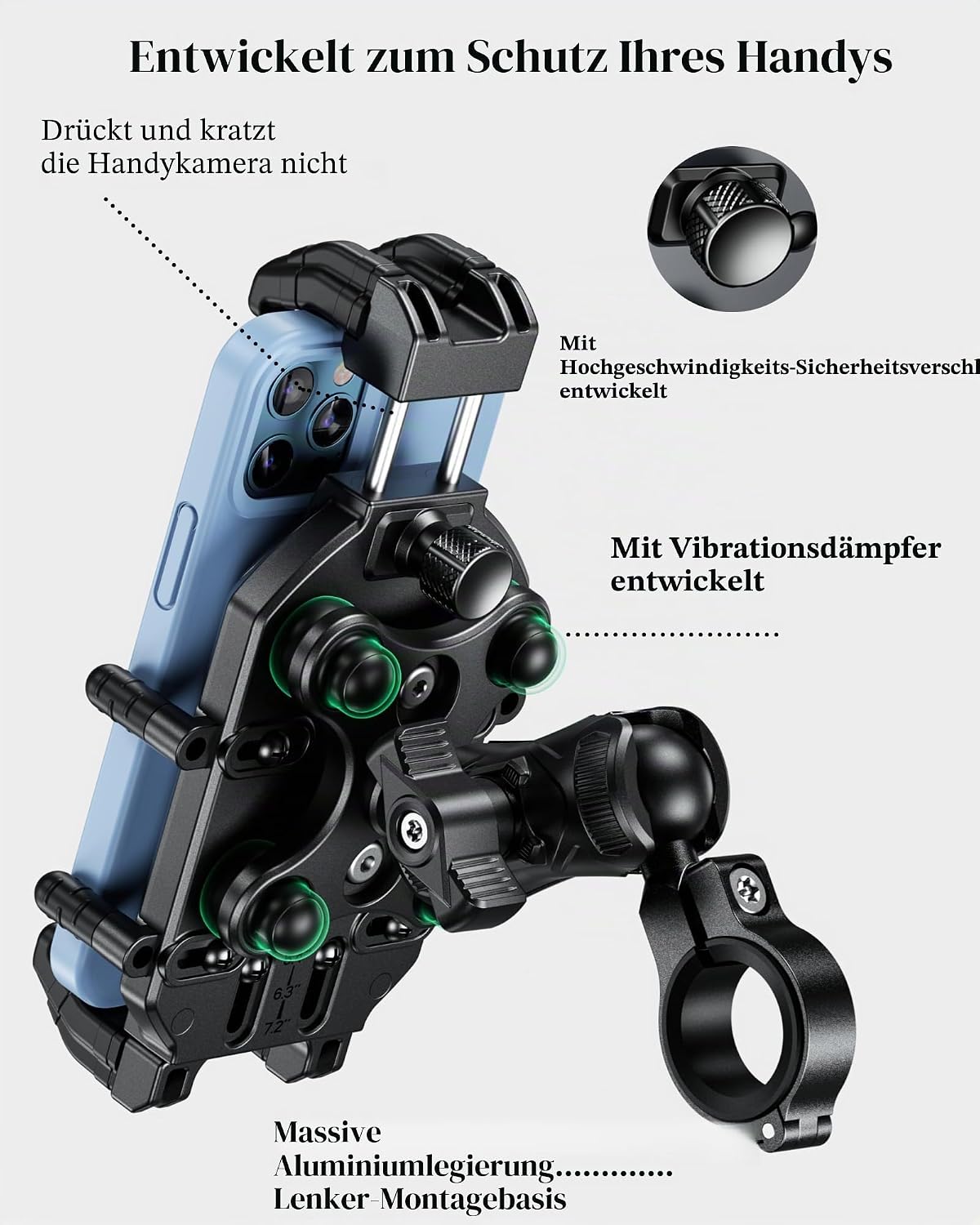Thumbnail 4 de BRCOVAN Motorrad Handyhalterung 360°