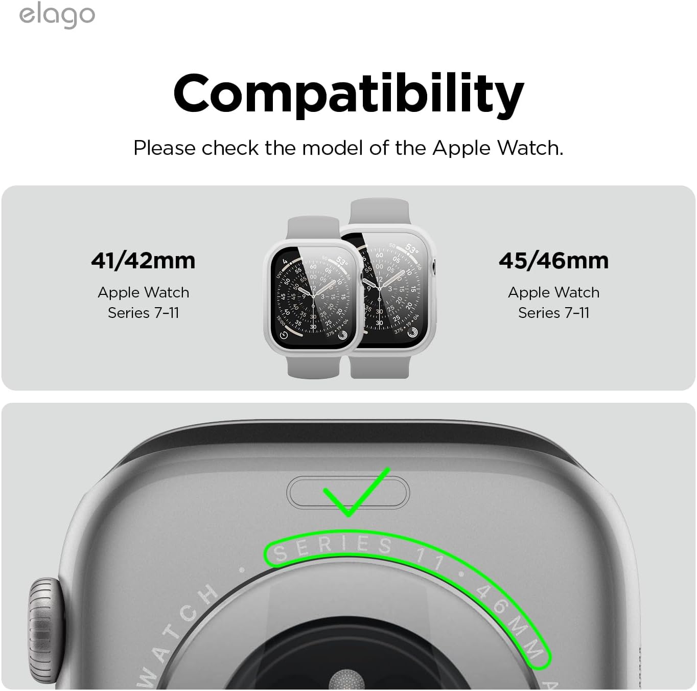Thumbnail 1 de elago Clear Shield: Full Protection Case with Tempered Glass for Apple Watch 11 & 10
