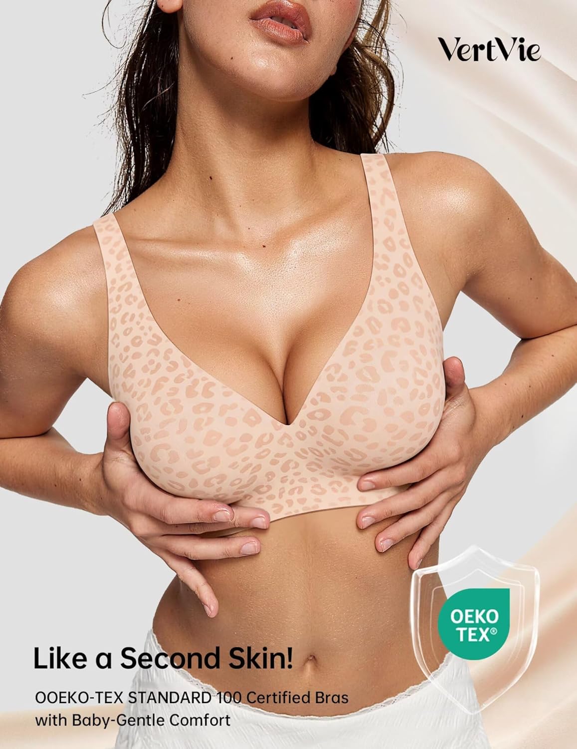 Thumbnail 3 de Vertvie Jelly Wireless Bras for Women: Push Up Plunge Seamless T-Shirt Bra with Gel-W Band