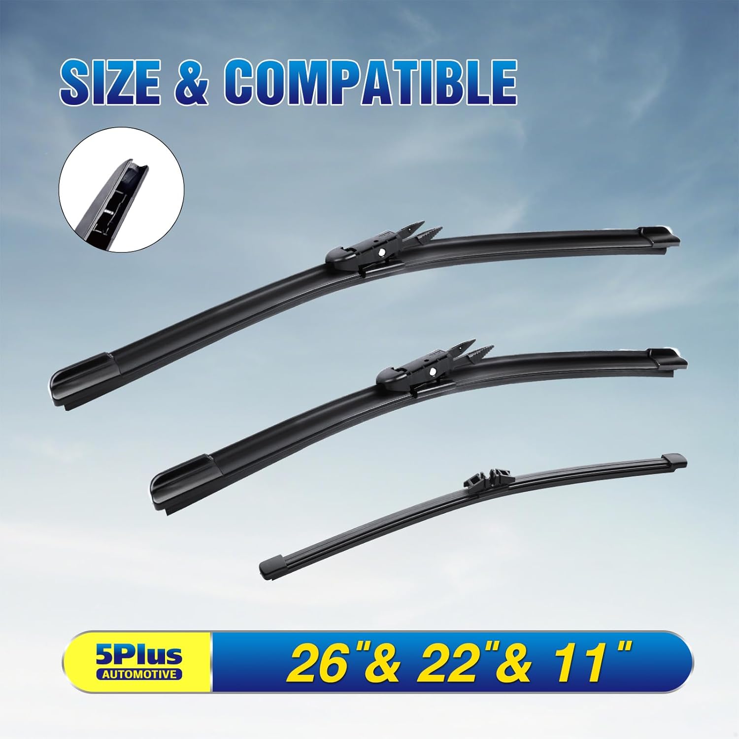 Detalle 2 de 5 PLUS Windshield Wipers 26+22+11