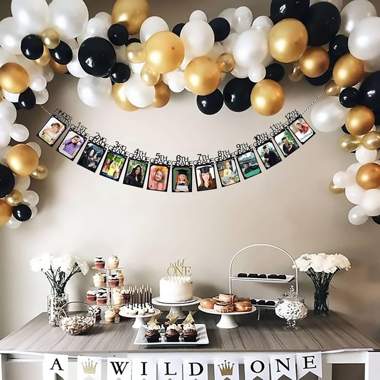 Thumbnail 4 de ButyHome Graduation Photo Banner (Kindergarten to 12th Grade) Party Decoration Kit
