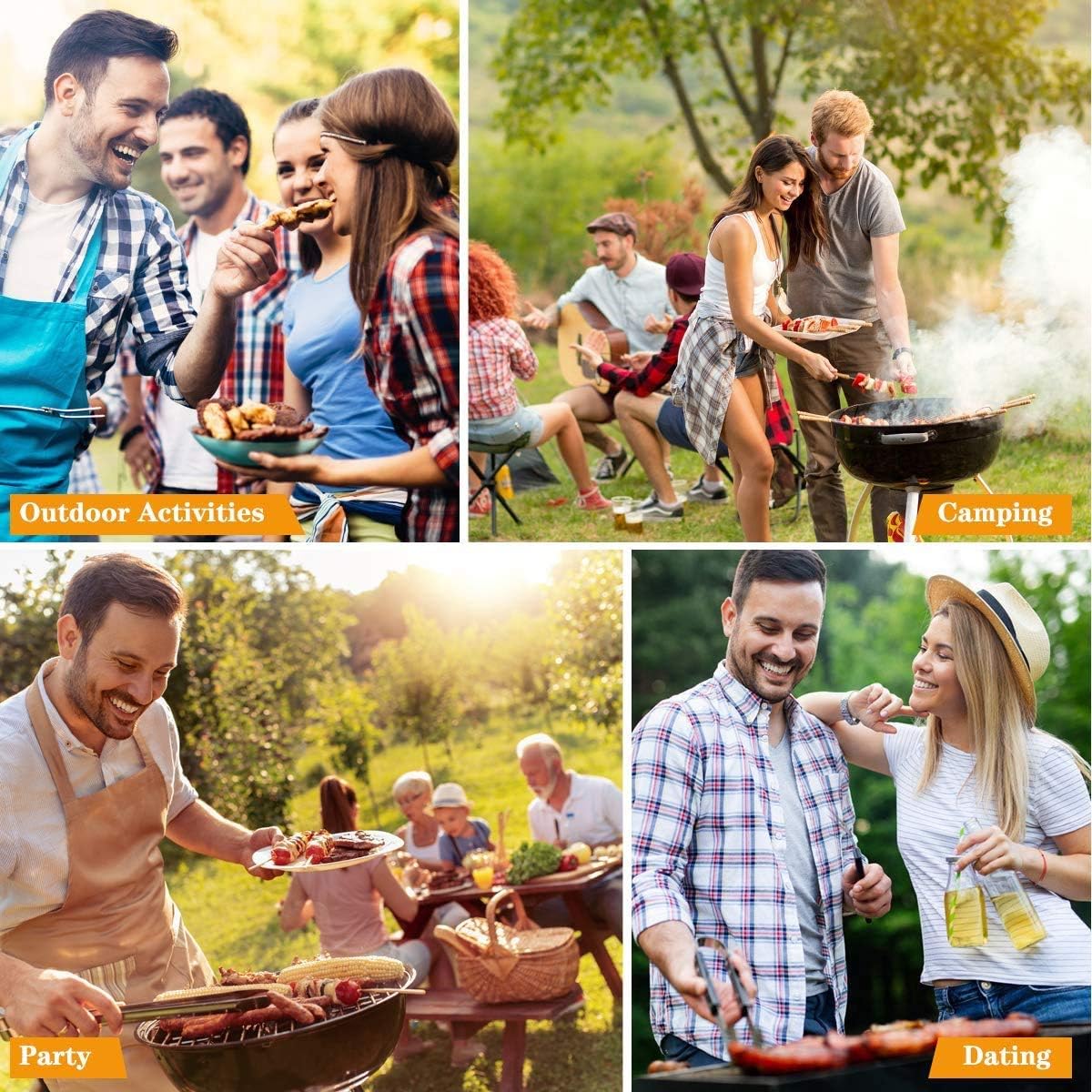 Thumbnail 5 de QH7 3Pack BBQ Tool Set: Stainless Steel Outdoor Grill Utensils with Storage Bag