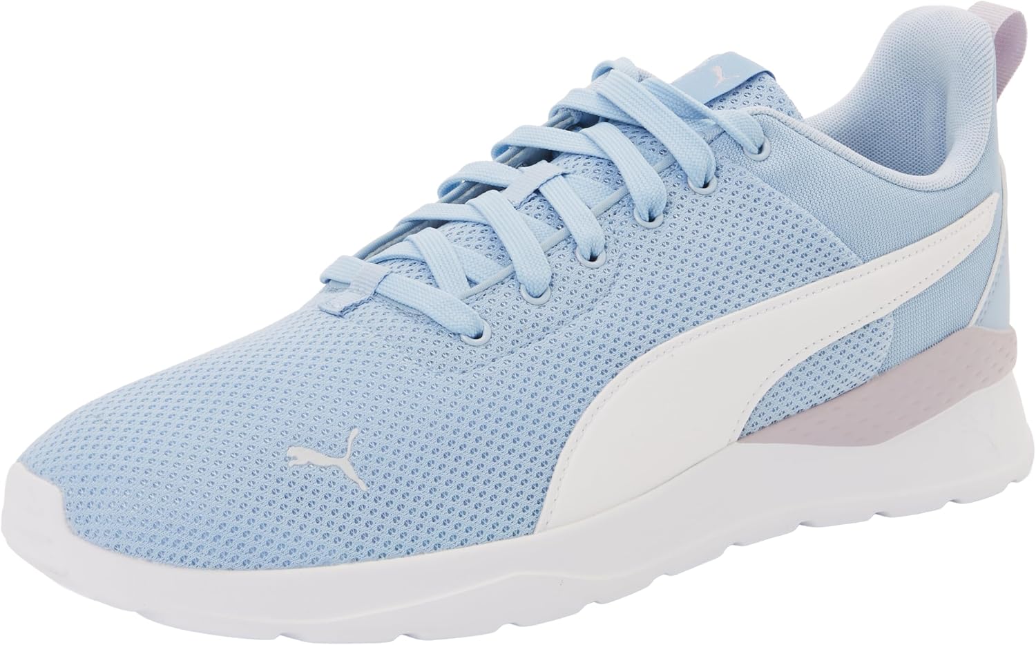 Detalle de PUMA Anzarun LiteSneaker Unisex – Haute Tropic Weiß-Silber Mist, 46 EU