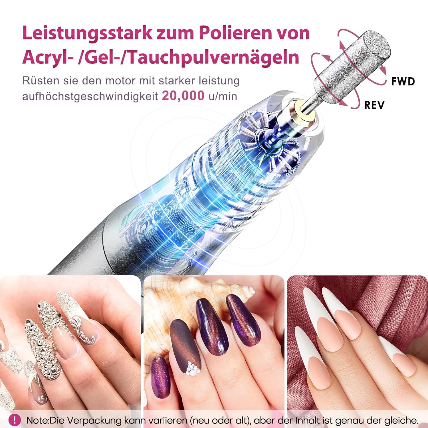 Thumbnail 2 de COSLUS C20 kabelloser Nagelfräser 11‑in‑1 für Maniküre & Pediküre