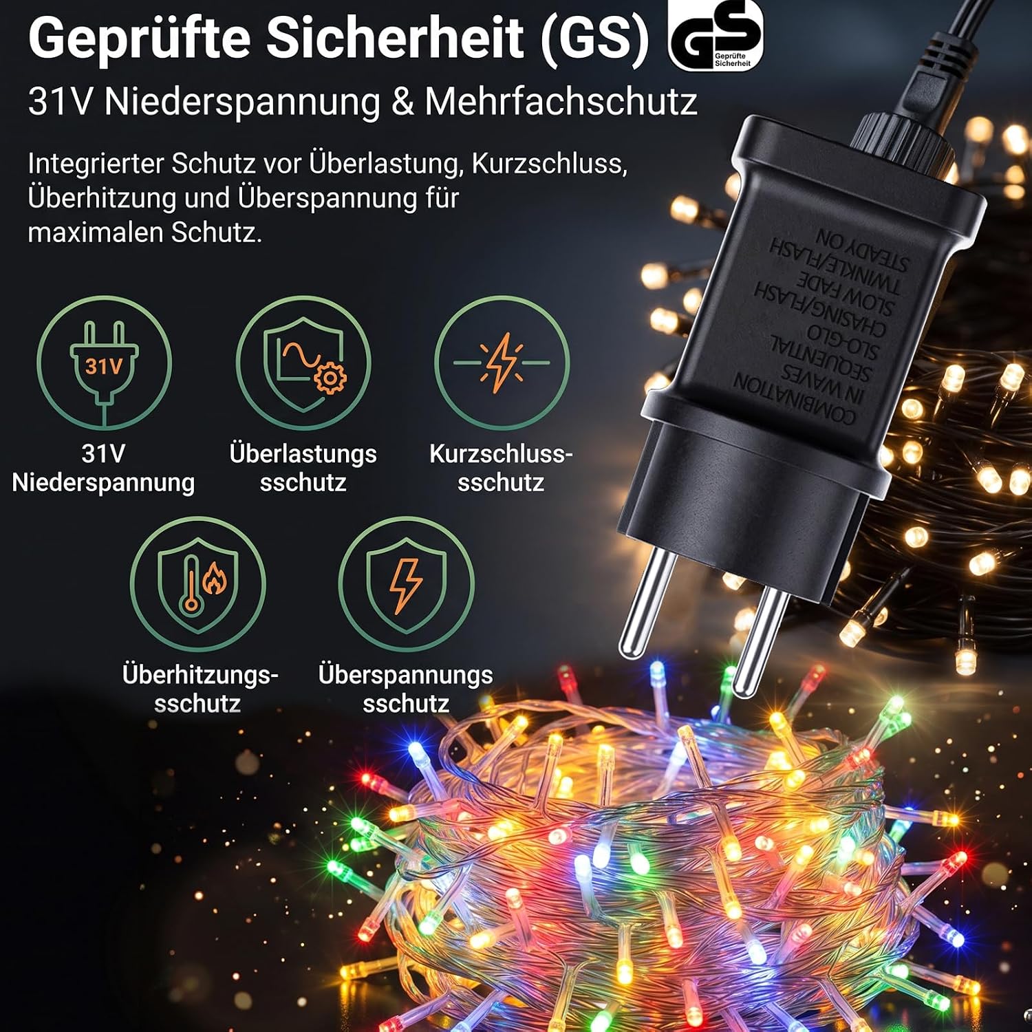 Thumbnail 6 de Hopelit DCTM-10W łańcuch świetlny LED 10 m, 100 diod, ciepła biel, IP44