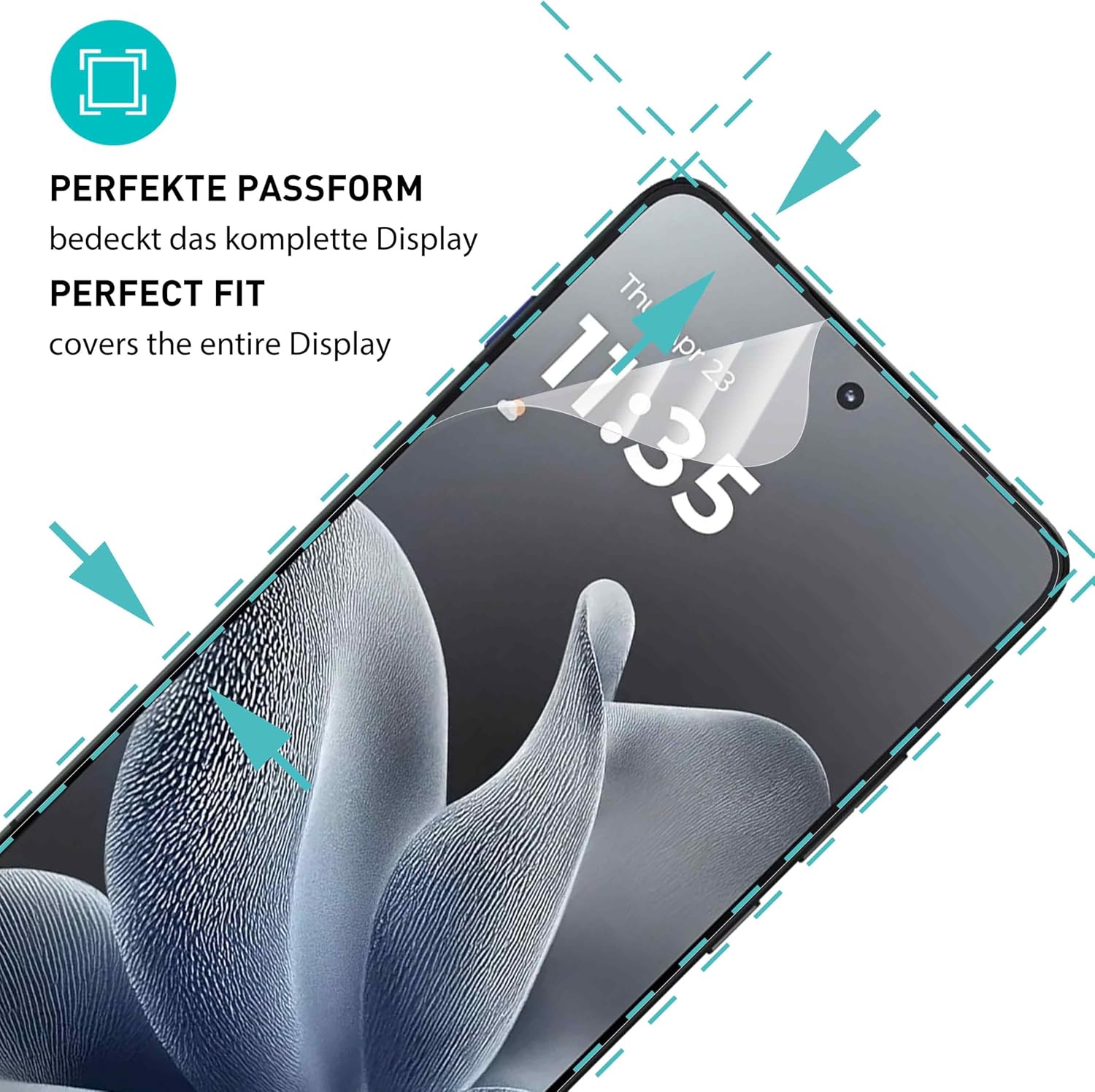 Detalle de SmarTect TPU Screen Protector for Motorola Edge 70, 2-Pack, Clear Full Coverage
