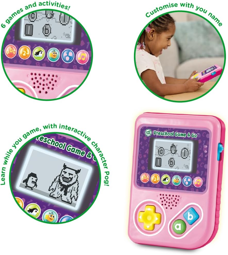 Thumbnail 1 de LeapFrog Preschool Game & Go Pink – interactive learning games for ages 2–4+