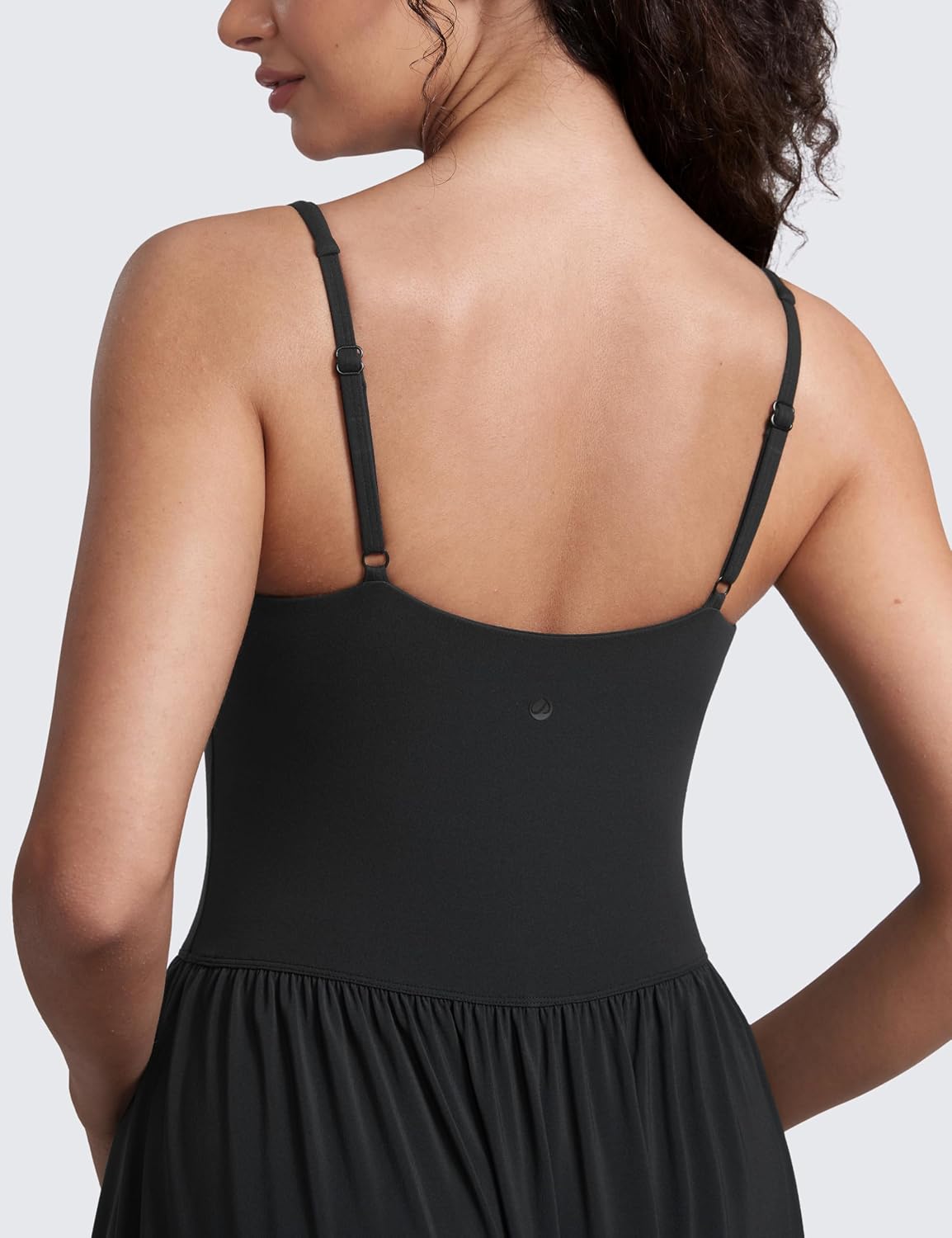 Detalle 1 de CRZ YOGA Square Neck Maxi Dress with Pockets and Removable Pads