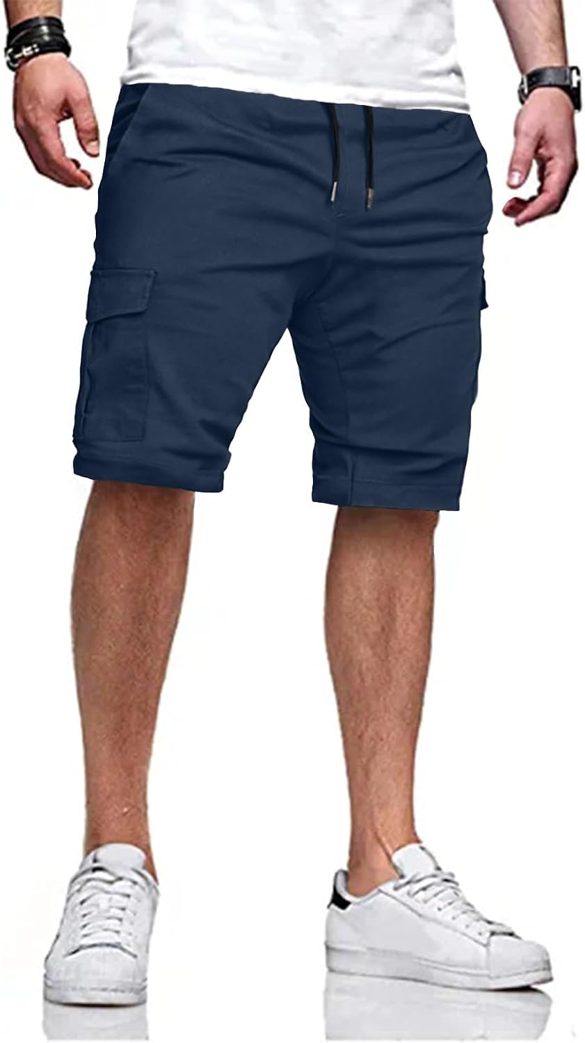 Detalle de Elegancity Men's Combat Cargo Work Shorts – Casual Summer Cotton Jogging Shorts, Regular Fit with Pockets (S-XXL)