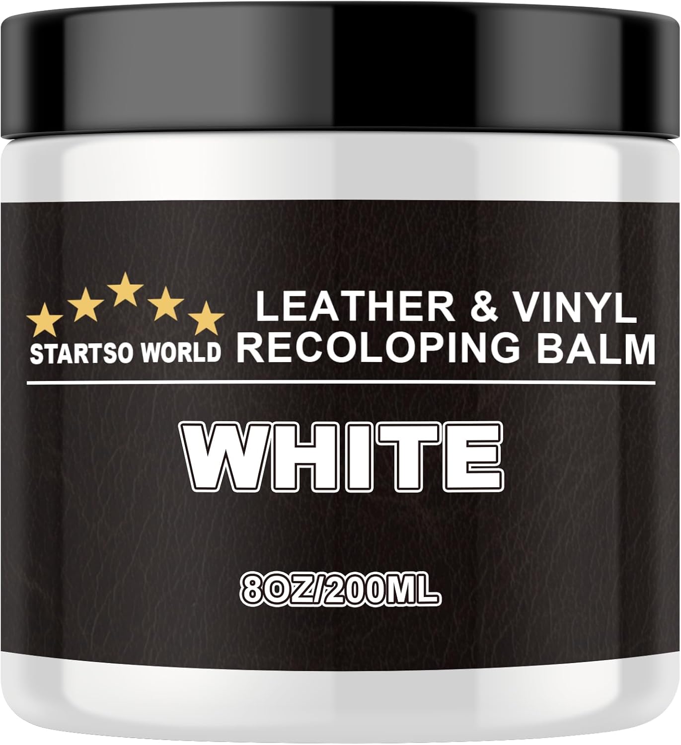 Detalle de STARTSO WORLD Leather Recoloring Balm Repair Kit for White Leather Furniture & Car Seats