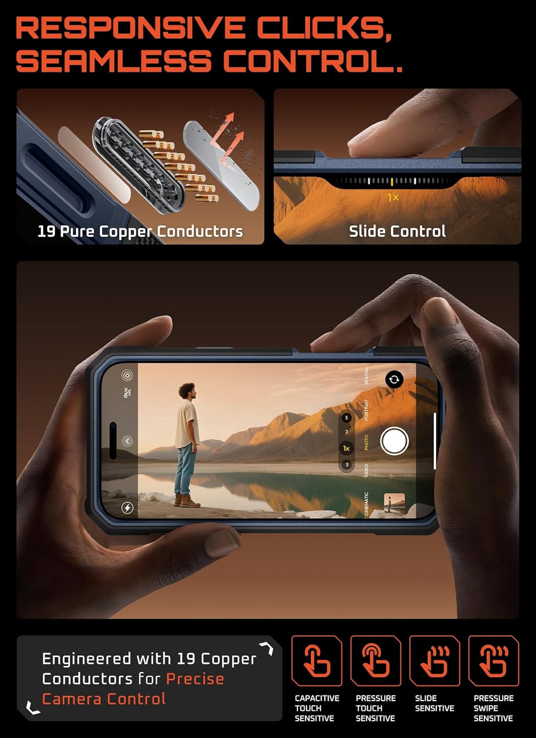 Thumbnail 6 de SUPCASE UBGrip Pro iPhone 17 Pro Max Case with Built-In Tempered Glass, Kickstand & MagSafe (Azure)