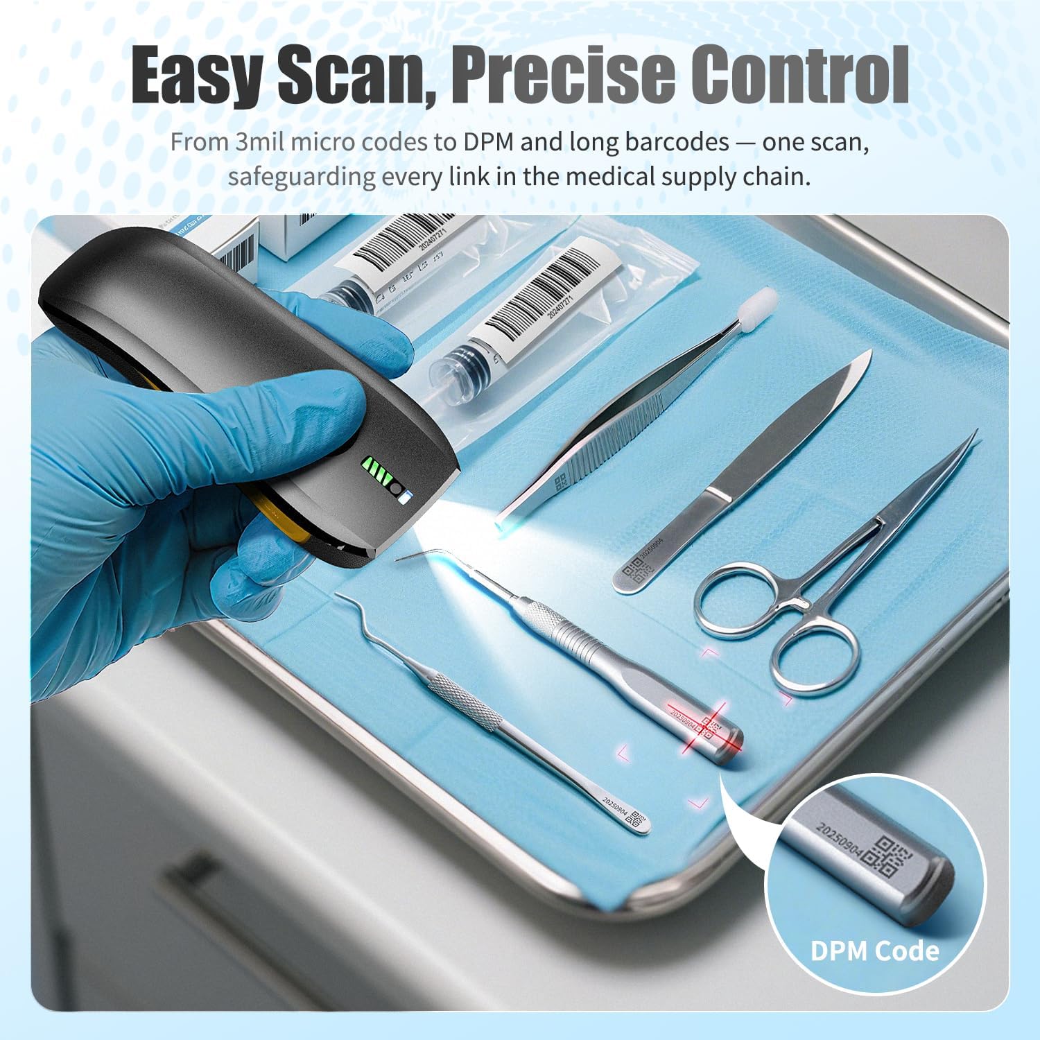 Thumbnail 3 de NETUM CS8501 Wireless QR Code Scanner: lettore barcode 3 in 1, Bluetooth 2.4G USB per inventario