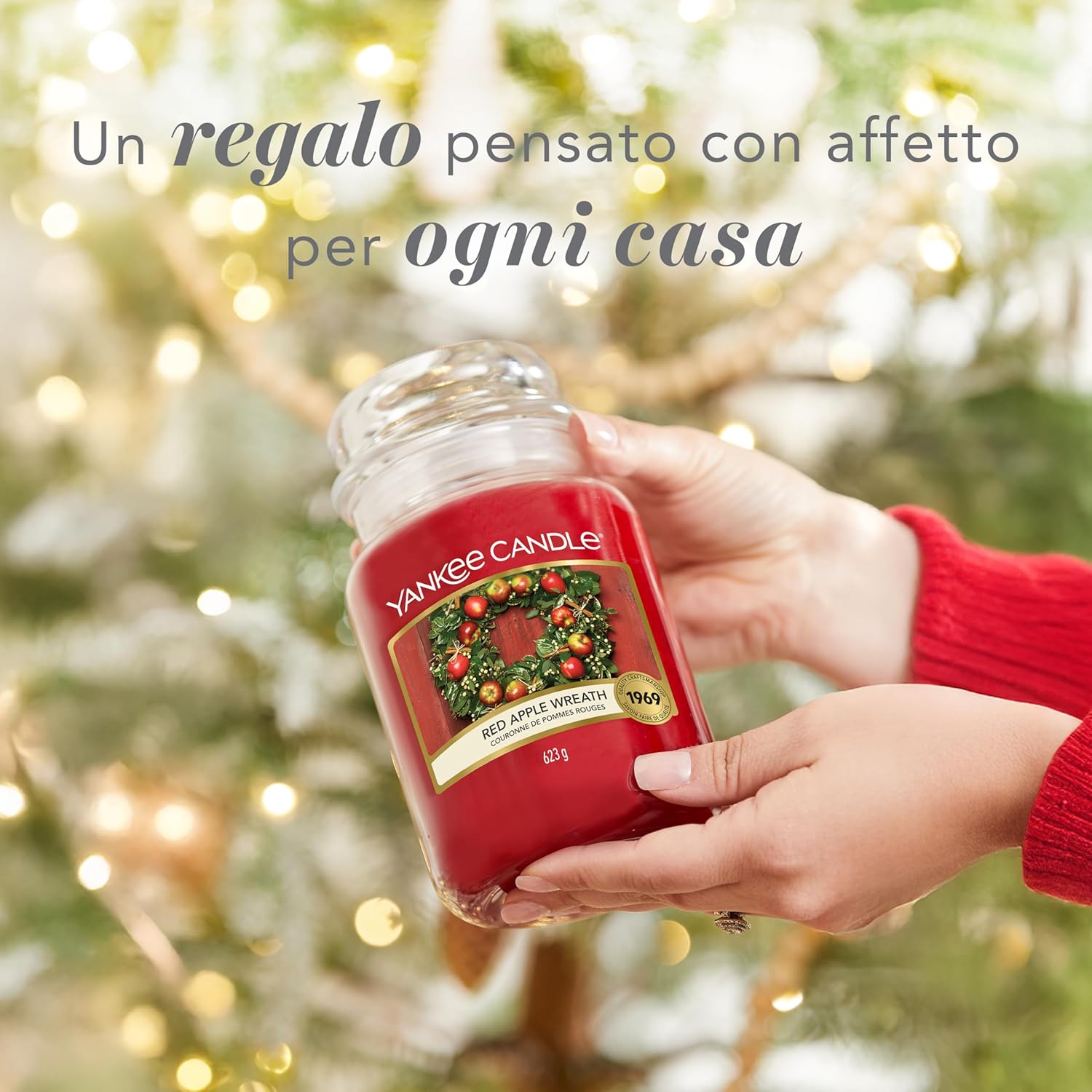 Thumbnail 6 de Yankee Candle Candela profumata in giara grande Red Apple Wreath