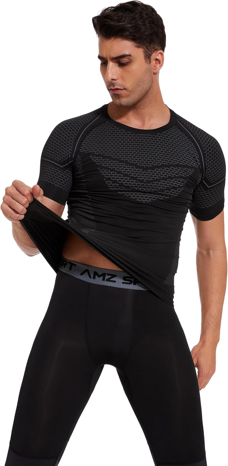 Thumbnail 1 de AMZSPORT Maglia Compressione Uomo Manica Corta