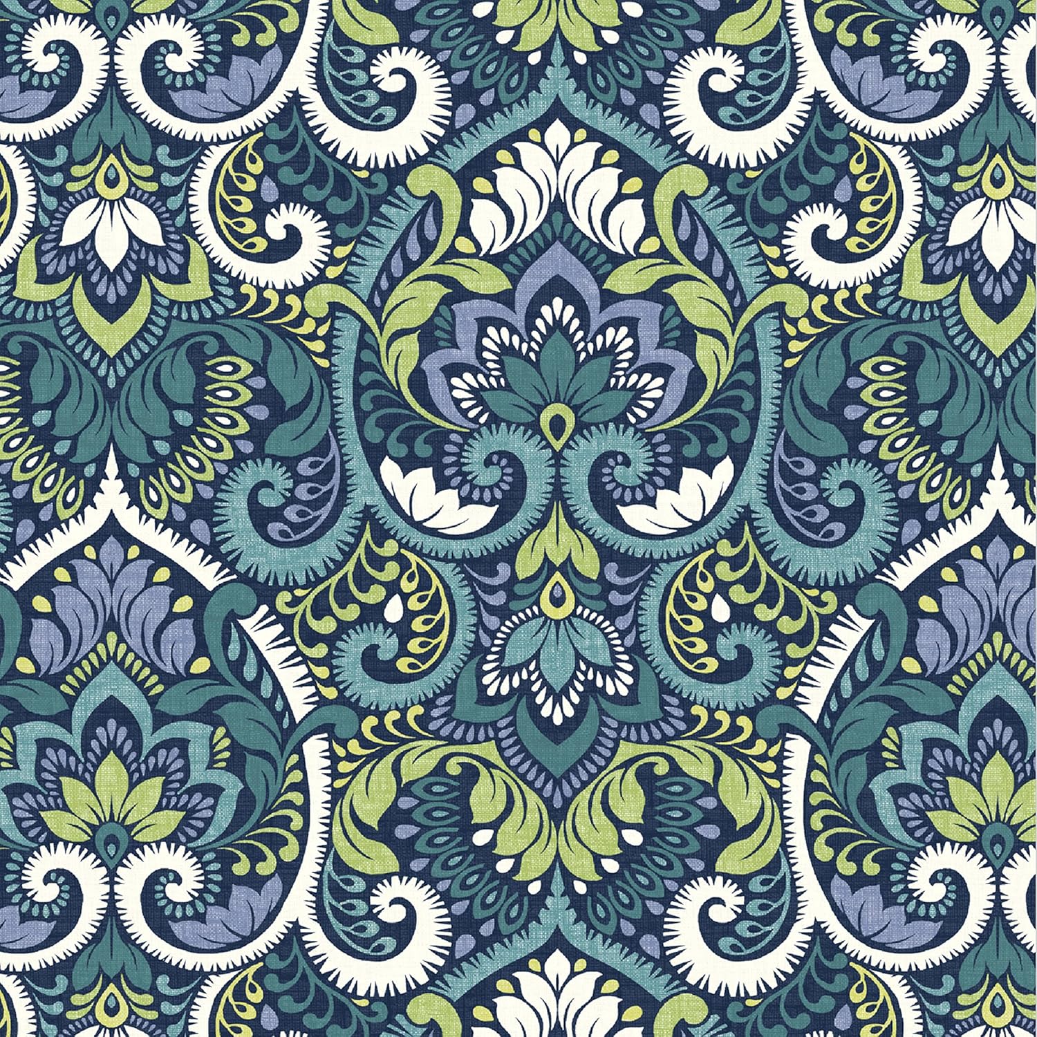 Detalle de Arden Outdoor Deep Seat Cushion Set 24 in x 24 in - Sapphire Aurora Blue Damask