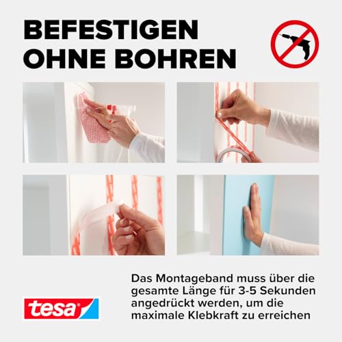 Thumbnail 3 de tesa Powerbond Ultra Strong Montageband – doppelseitiges Klebeband 1,5 m, extra stark