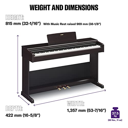 Detalle de Yamaha ARIUS YDP-105: Pianoforte Digitale con design classico e suono autentico