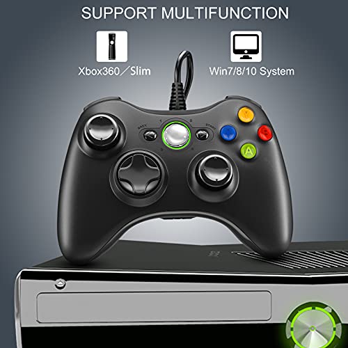 Thumbnail 2 de Manette filaire Zexrow Xbox 360 – USB, double vibration, compatible PC et Xbox 360