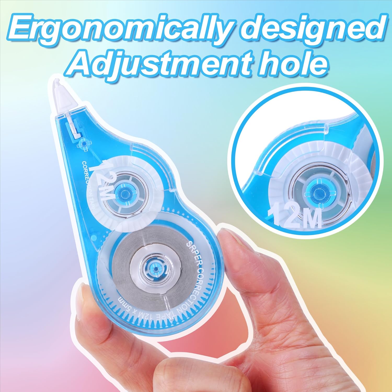 Thumbnail 2 de Jewan Bianchetto a Nastro 12 m x 5 mm — 10 pezzi, correttore a nastro con protezione per bambini e studenti