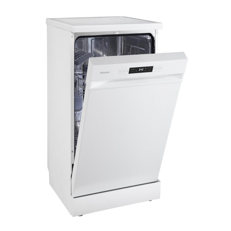 Detalle de Lavavajillas Hisense HS522E10W 9 Servicios Slim 45 cm — Inicio Diferido y Lavado Rápido 30