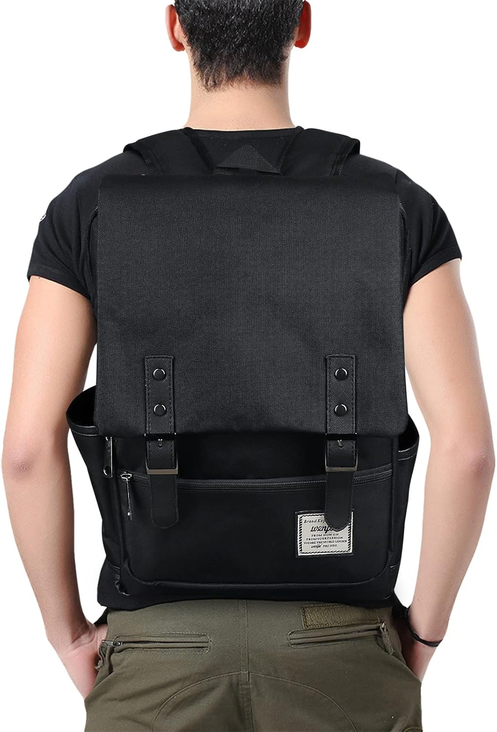 Thumbnail 6 de HASAGEI vintage canvas backpack rucksack daypack for school, travel and laptops (unisex)