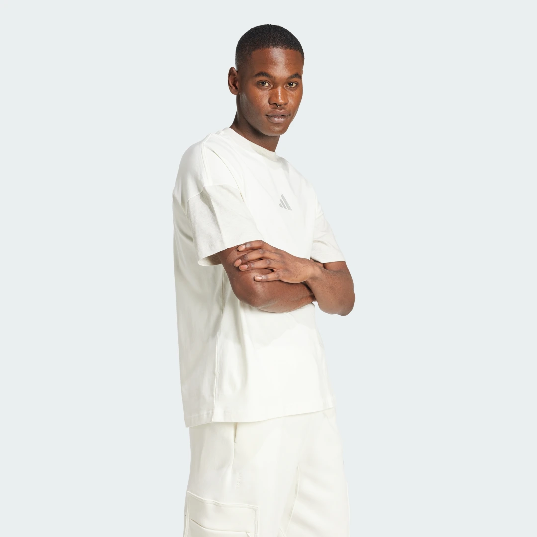 Detalle de Camiseta ALL SZN Colorblock de Adidas – Blanco