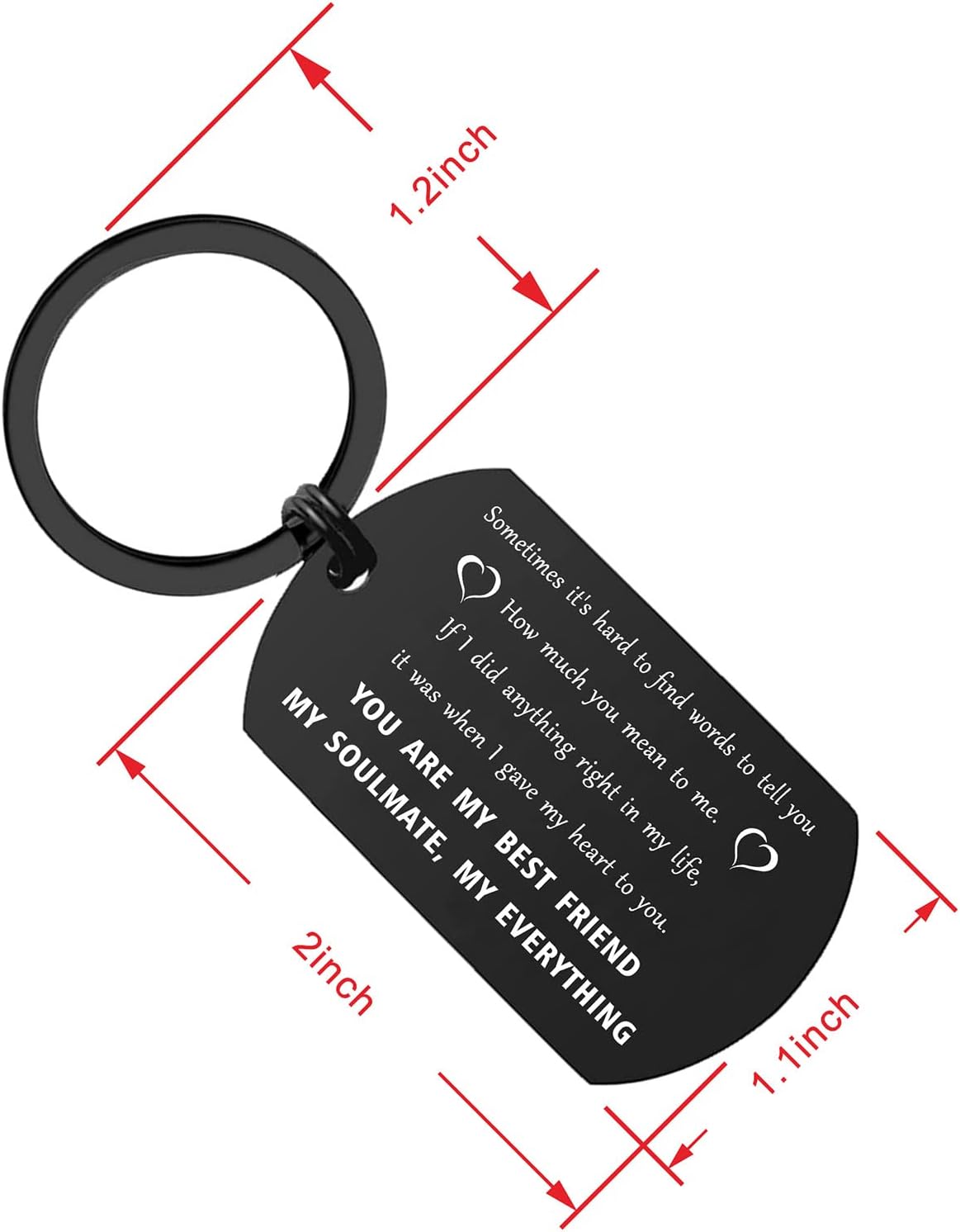 Detalle 2 de Funny engraved keyring 1.2 inch ring