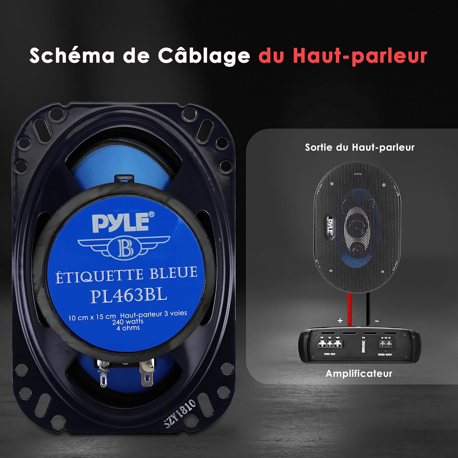 Thumbnail 3 de Pyle Haut Parleur Voiture Tri Axial 10x15 cm