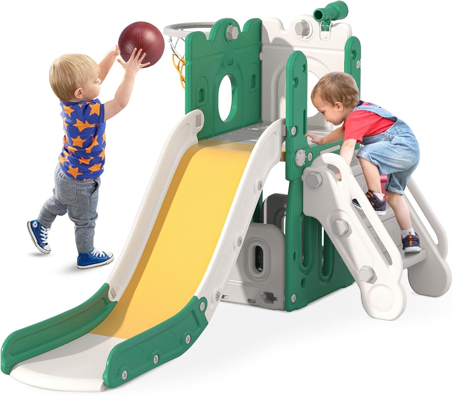 Thumbnail 6 de BIERUM 6 in 1 Toddler Slide – L-Shaped Indoor/Outdoor Playset for Ages 1-3