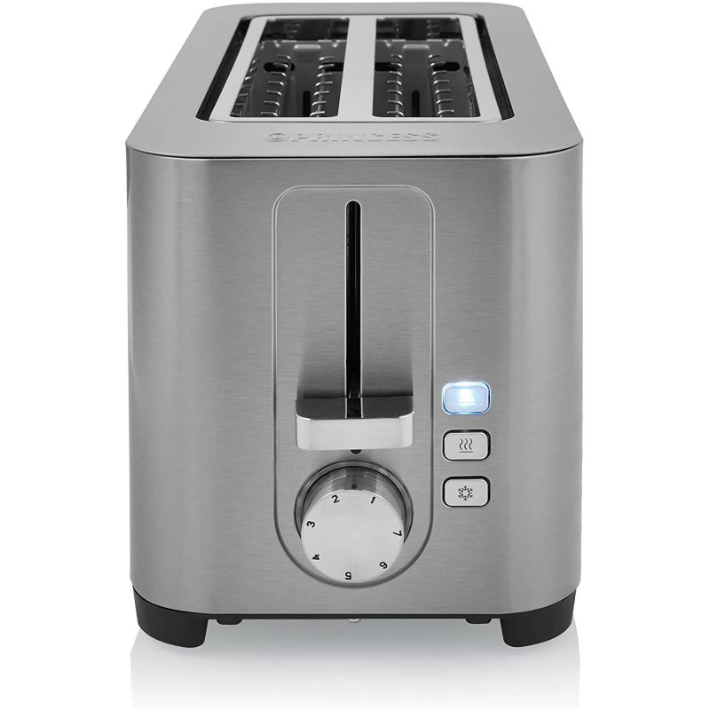 Detalle 2 de Princess 142402 Tostadora 2 Rebanadas 1400W: tostado rápido y uniforme en acero inoxidable
